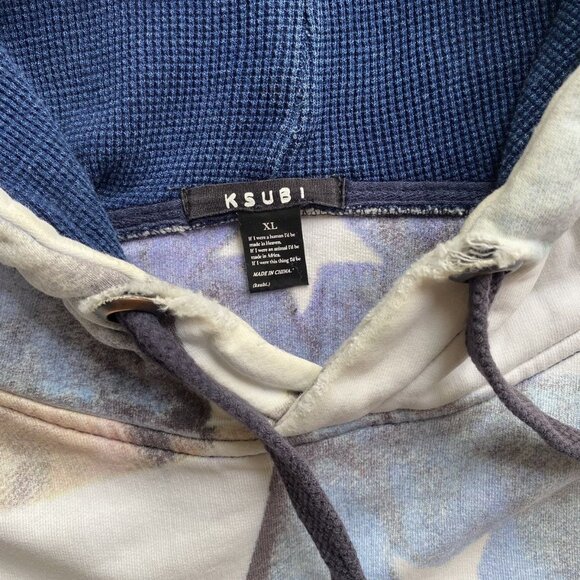 rare all over american flag print ksubii pullover hoodie - Picture 2 of 6